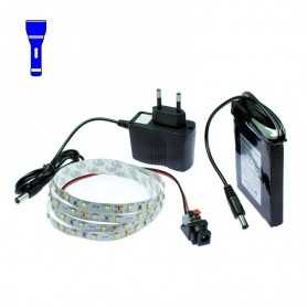 Kit de pintura luminosa a pilas con cinta LED azul de 1 m. Efecto filamento
