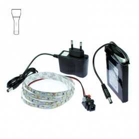 Kit de pintura luminosa a pilas con cinta de LED blancos de 1 m. Efecto filamento