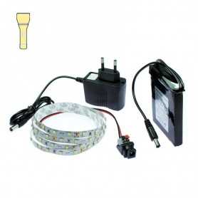 Kit de pintura luminosa a pilas con cinta de 1 m de LED blanco cálido. Efecto filamento