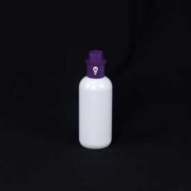 Opaque bottle with purple filter. Smoke and steam Light Painting effects