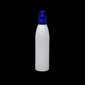 Opaque bottle with blue filter. Smoke and steam Light Painting effects