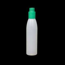 Opaque bottle with green filter. Smoke and steam Light Painting effects